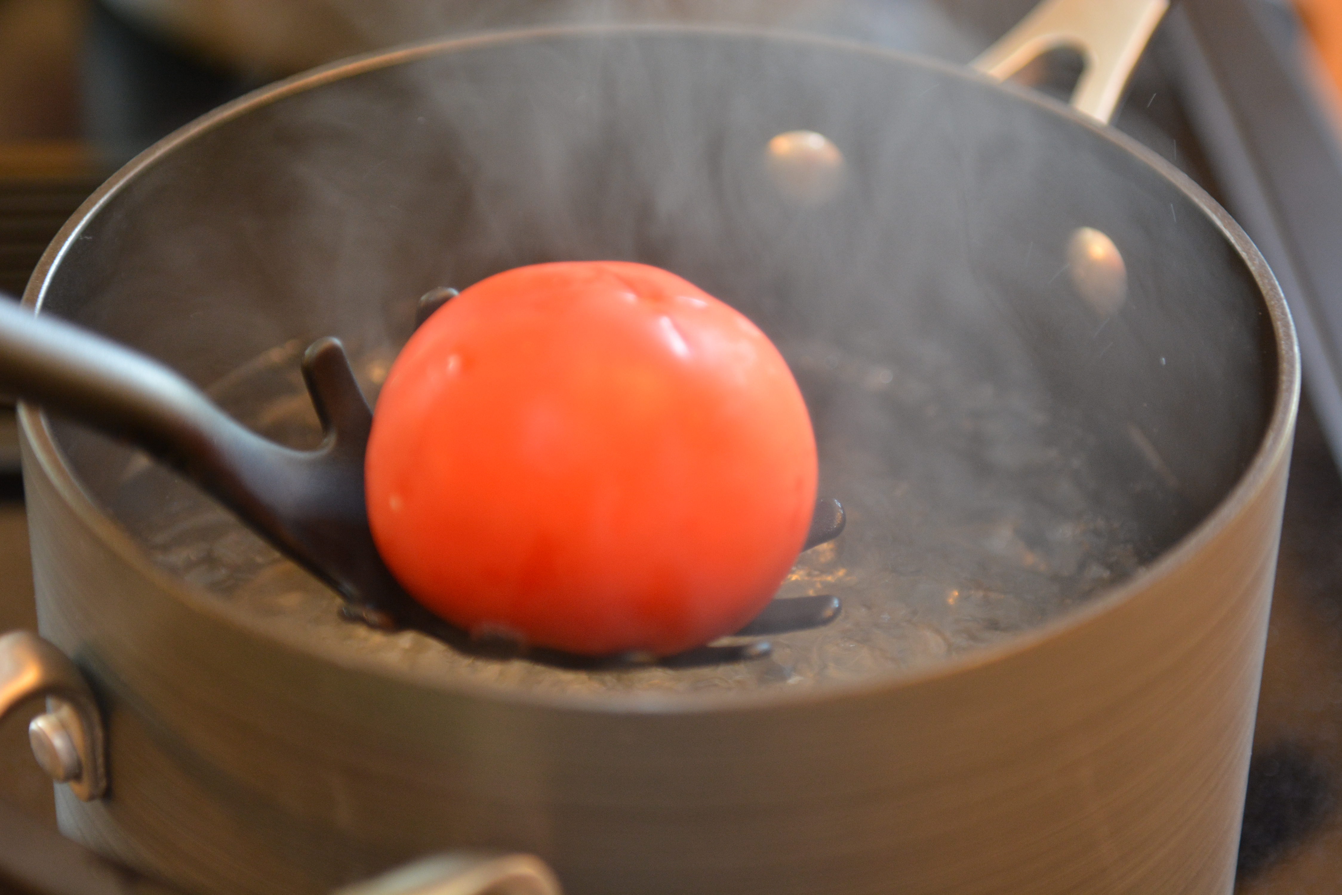 Blanch your tomatoes in order to peel the skin easily. Blanching your ...